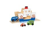Treleker - Goki Wooden Ferry with 3 Vehicles - 53766