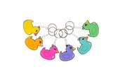 Leketøy - Duckiez Colorful Ducks Keychain - 9979