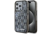 Mobil - Deksel og etui - Karl Lagerfeld Liquide Glitter Monogram Gradient iPhone 15 Pro Max Case - Black - 3666339256173