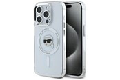 Mobil - Deksel og etui - Karl Lagerfeld IML Metal Karl Head MagSafe Case for iPhone 15 Pro White - 3666339284060