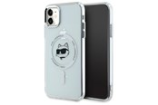 Mobil - Deksel og etui - Karl Lagerfeld IML Metal Choupette Head MagSafe iPhone 11 Case - White - 3666339284084