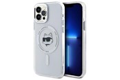 Mobil - Deksel og etui - Karl Lagerfeld IML Metal Choupette Head MagSafe iPhone 12 Case - White - 3666339284091
