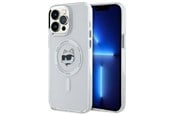 Mobil - Deksel og etui - Karl Lagerfeld IML Metal Choupette Head MagSafe Case for iPhone 14 Pro Max - White - 3666339284176