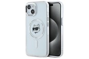 Mobil - Deksel og etui - Karl Lagerfeld IML Metal Choupette Head MagSafe iPhone 15 Case - White - 3666339284183