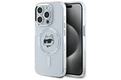 Mobil - Deksel og etui - Karl Lagerfeld IML Metal Choupette Head MagSafe iPhone 15 Pro Case - White - 3666339284206