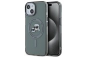 Mobil - Deksel og etui - Karl Lagerfeld KLHMP15SHLSKCK iPhone 15 6.1" black/black hardcase IML Metal Karl&Choupette Head MagSafe - 3666339284749