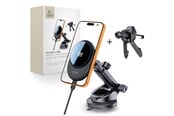 Mobil - Adaptere og ladere - Tech-Protect V21 MagSafe Car Mount with Inductive Charger 25W QI2.2 for Cockpit / Windshield / Air Vent - Black - 5906302392902