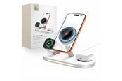 Mobil - Adaptere og ladere - Tech-Protect A51 MagSafe 3in1 25W QI2.2 Wireless Charger - White - 5906302392971