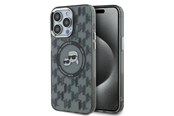 Mobil - Deksel og etui - Karl Lagerfeld IML Monogram Karl & Choupette Head MagSafe iPhone 15 Pro Case - Black - 3666339284909