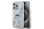 Mobil - Deksel og etui - Karl Lagerfeld Liquid Glitter Karl Head MagSafe case for iPhone 15 Pro Max - transparent - 3666339285616