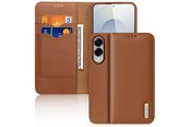 Mobil - Deksel og etui - Dux Ducis Hivo Case for Samsung Galaxy S25 Edge with Flip and RFID Protection - Brown - 6971824157857