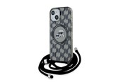 Mobil - Deksel og etui - Karl Lagerfeld IML Crossbody Monogram Karl & Choupette Head MagSafe Case for iPhone 15 / 14 / 13 - Black - 3666339286422