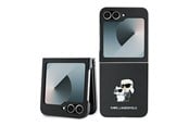 Mobil - Deksel og etui - Karl Lagerfeld Saffiano Metal Pin Case for Samsung Galaxy Z Flip 6 - Black - 3666339322502