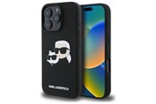 Mobil - Deksel og etui - Karl Lagerfeld Silicone Case Heads Print MagSafe for iPhone 16 Pro Max - Black - 3666339319557