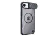 Mobil - Deksel og etui - Nillkin Iceblade Prop Magnetic Case with Lens Cover and Stand for iPhone 16e - Black - 6902048296367