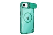Mobil - Deksel og etui - Nillkin Iceblade Prop Magnetic Case with Camera Cover and Stand for iPhone 16e / 17e - Green - 6902048296374