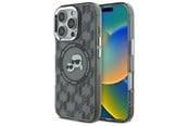 Mobil - Deksel og etui - Karl Lagerfeld IML Monogram Karl & Choupette Head MagSafe iPhone 16 Pro Case - Black - 3666339318383