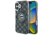 Mobil - Deksel og etui - Karl Lagerfeld IML Monogram Karl & Choupette Head MagSafe iPhone 16 Case - Black - 3666339318369