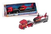 Leketøysbil - Teamsterz Street Kings Die-cast Emergency Heli Transporter - 1400046HTI