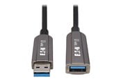 USB - Tripp Lite Eaton Series USB-A 3.2 Gen 1 CL3-Rated Fiber Active Optical Cable (AOC) - Extension/Repeater A/A M/F Black 10 m - U330F-10M-G1