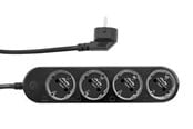 Smarthus - Shelly Power Strip Gen4 Black - WiFi- og Zigbee-smartstrømskinne - Shelly_PS4_Gen4_s