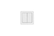 Smarthus - Shelly BLU Wall Switch 4 ZB DK White - Flat, batteridrevet veggbryter for utenpåliggende montering - Shelly_B_WS_4_ZB_DK