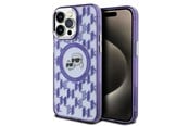 Mobil - Deksel og etui - Karl Lagerfeld IML Monogram Karl & Choupette Head MagSafe Case for iPhone 15 Pro Max - Purple - 3666339285197