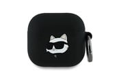Mobil - Andre tilbehør - Karl Lagerfeld Silicone Choupette Head 3D Case for AirPods 4 - Black - 3666339398026