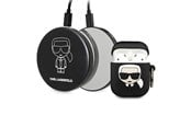Nødlader - Karl Lagerfeld Ikonik Case for AirPods + Powerbank - Black - 2000 mAh - 3700740491546