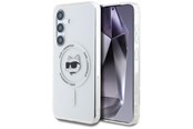 Mobil - Deksel og etui - Karl Lagerfeld Button Choupette Head Printed Logo MagSafe Samsung Galaxy S25 white - 3666339449896