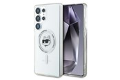 Mobil - Deksel og etui - Karl Lagerfeld Button Choupette Head Printed Logo MagSafe Samsung Galaxy S25 Ultra white - 3666339449919