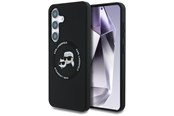 Mobil - Deksel og etui - Karl Lagerfeld Silicone Double Heads And Circle MagSafe Samsung Galaxy S25 Plus case black - 3666339450168
