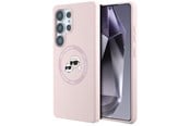 Mobil - Deksel og etui - Karl Lagerfeld Silicone Double Heads And Circle MagSafe Samsung Galaxy S25 Ultra Case Pink - 3666339450229
