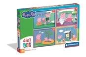 Puslespill - Clementoni Puslespil 4-i-1 Peppa Pig Gulv - 21751