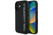 Mobil - Deksel og etui - Karl Lagerfeld HC 3D Rubber Elongated Glitter iPhone 16 Case - Black - 3666339357009