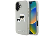 Mobil - Deksel og etui - Karl Lagerfeld HC 3D Rubber Double Heads iPhone 16 Case - Beige - 3666339402341