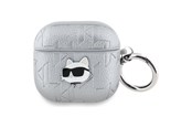 Mobil - Andre tilbehør - Karl Lagerfeld Monogram Choupette Head case for AirPods 4 - silver - 3666339452148