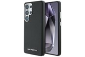 Mobil - Deksel og etui - Karl Lagerfeld Saffiano Full Wrapped Elongated Metal Logo MagSafe Case for Samsung Galaxy S25 Ultra - Black - 3666339450250