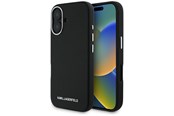 Mobil - Deksel og etui - Karl Lagerfeld Saffiano Full Wrapped Elongated Metal Logo MagSafe Case for iPhone 16 - Black - 3666339359447