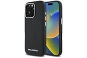 Mobil - Deksel og etui - Karl Lagerfeld Saffiano Full Wrapped Elongated Metal Logo MagSafe Case for iPhone 16 Pro Max - Black - 3666339359478