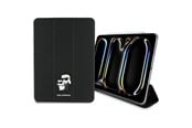 Nettbrett - Deksler og etui - Karl Lagerfeld Saffiano Magnetic Karl & Choupette iPad Pro 11" 2024 Book Cover Case - Black - 3666339388027