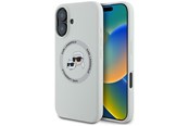 Mobil - Deksel og etui - Karl Lagerfeld Silicone Double Heads And Circle MagSafe case for iPhone 16 beige - 3666339343415