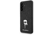 Mobil - Deksel og etui - Karl Lagerfeld Fixed Glitter Ikonik Logo Metal Pin Case for Samsung Galaxy A56 - Black - 3666339454487
