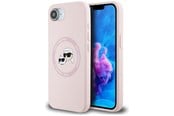 Mobil - Deksel og etui - Karl Lagerfeld Silicone Karl&Choupette Heads MagSafe iPhone 16e Case - Pink - 3666339453695