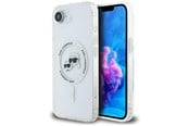 Mobil - Deksel og etui - Karl Lagerfeld IML Metal Karl & Choupette Heads MagSafe iPhone 16e Case - White - 3666339453701