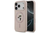 Mobil - Deksel og etui - Karl Lagerfeld Silicone Karl&Choupette Ring MagSafe Case for iPhone 17 Pro - Pink - 3666339549435
