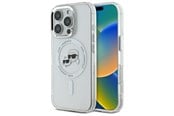 Mobil - Deksel og etui - Karl Lagerfeld IML Metal Karl&Choupette Head MagSafe Case for iPhone 16 Pro - White - 3666339318147