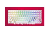 Tastatur - Cherry XTRFY K33 G8D-2403 - keyboard - 75% compact - QWERTY - Pan Nordic - white Input Device - Gamingtastatur - Nordisk - Hvit - G8D-24030PAAPN-0