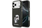 Mobil - Deksel og etui - Karl Lagerfeld IML Aquarelle Karl & Choupette & Logo MagSafe Case for iPhone 17 Pro - Black - 3666339531195
