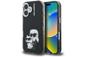 Mobil - Deksel og etui - Karl Lagerfeld IML Aquarelle Karl & Choupette & Logo iPhone 16 Case - Black - 3666339464745